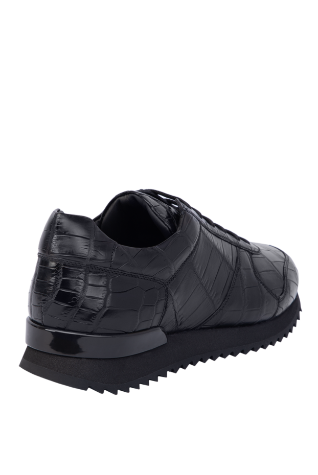 Cesare di Napoli crocodile leather sporty sneakers with black sole 170544 - photo 3