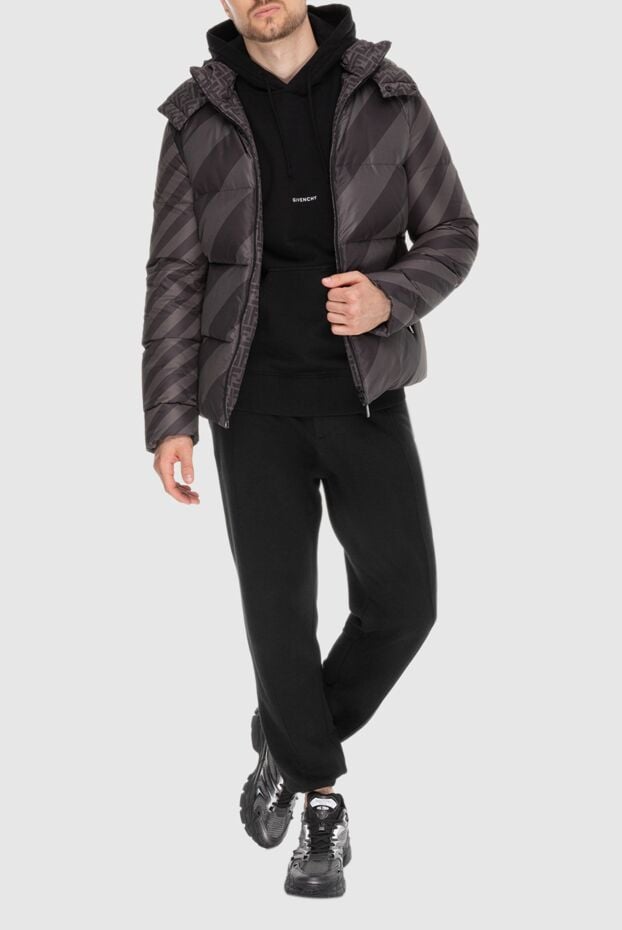 Fendi men's reversible monogram & diagonal graphic down jacket 170557 - photo 2