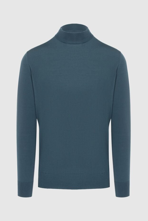 Loro Piana men's high-collar stand-up jumper made of wool green 170563 - photo 1