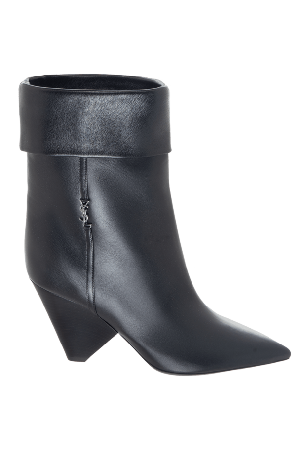 Saint Laurent женские ботинки из кожи черные женские купить с ценами и фото 170578 - фото 1