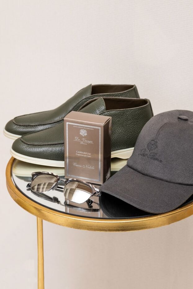 Loro Piana graphite cashmere baseball cap with embroidery 170627 - photo 2