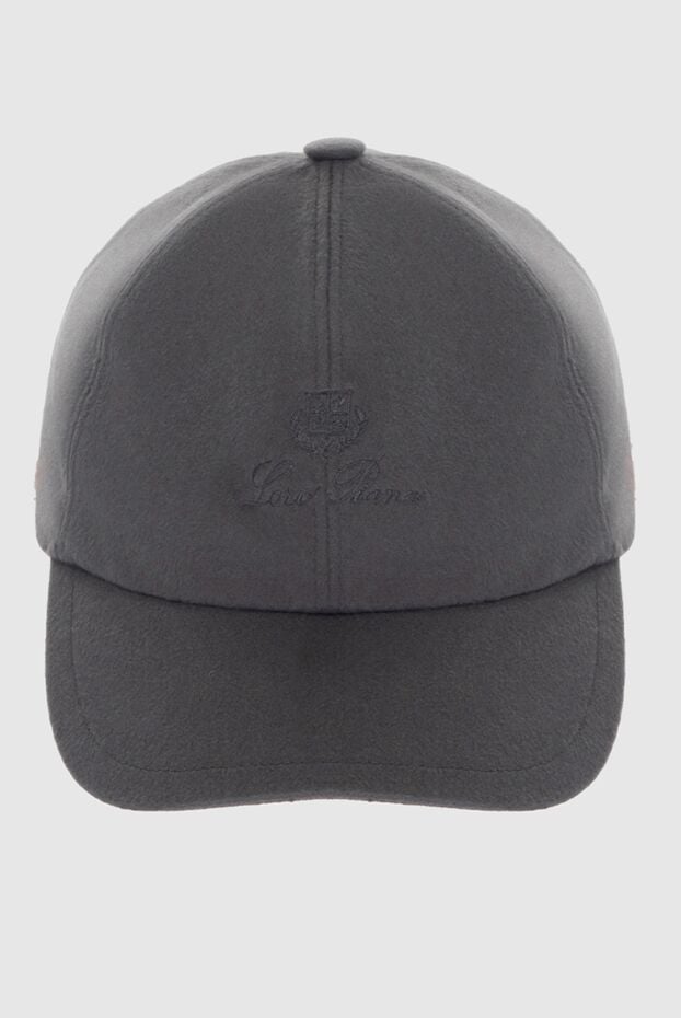 Loro Piana graphite cashmere baseball cap with embroidery 170627 - photo 1
