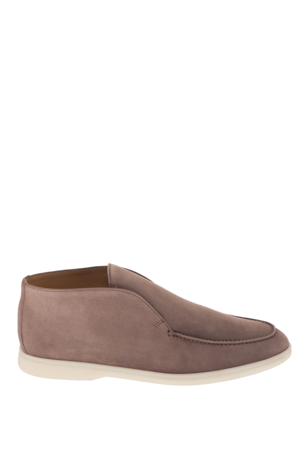 Loro Piana classic open walk ankle boot in suede and nappa leather brown 170635 - photo 1
