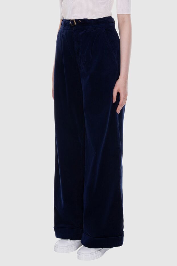 Mother Denim women's blue wide-leg jeans with buckle 170643 - photo 3