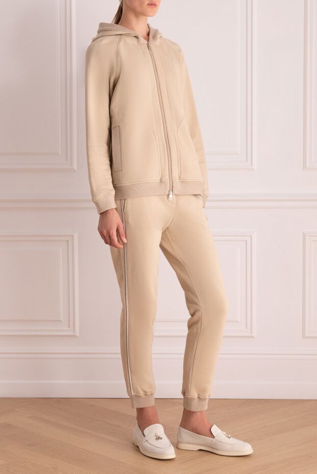 Panicale cotton suit with a beige hoodie and trousers 170663 - photo 3