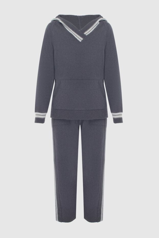 Panicale dark grey women's suit with a hood and white stripes 170669 - photo 1