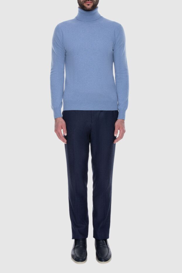 Cesare di Napoli man golf men's wool and cashmere blue buy with prices and photos 170686 - photo 2