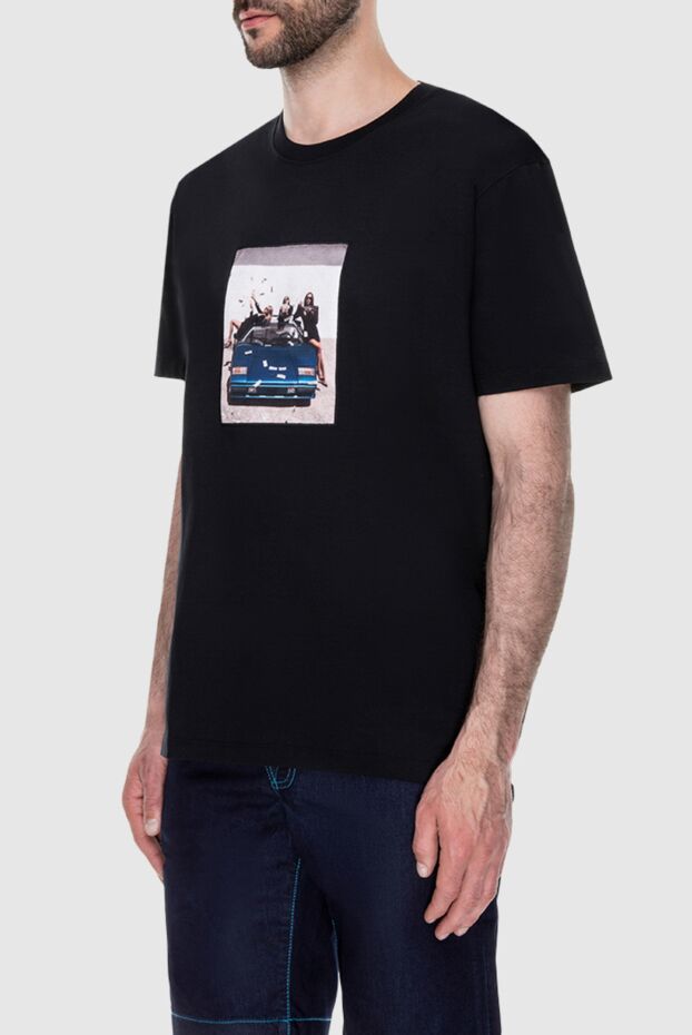 Limitato black t-shirt with party print on the hood of a retro car 170735 - photo 3