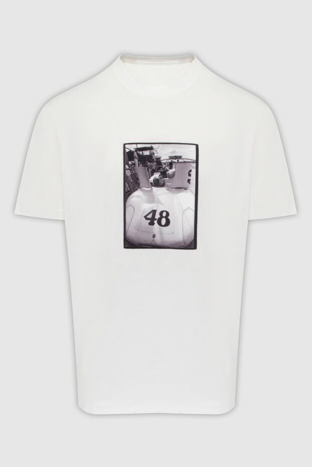 Limitato men's white t-shirt with black and white vintage sports car print #48 170741 - photo 1