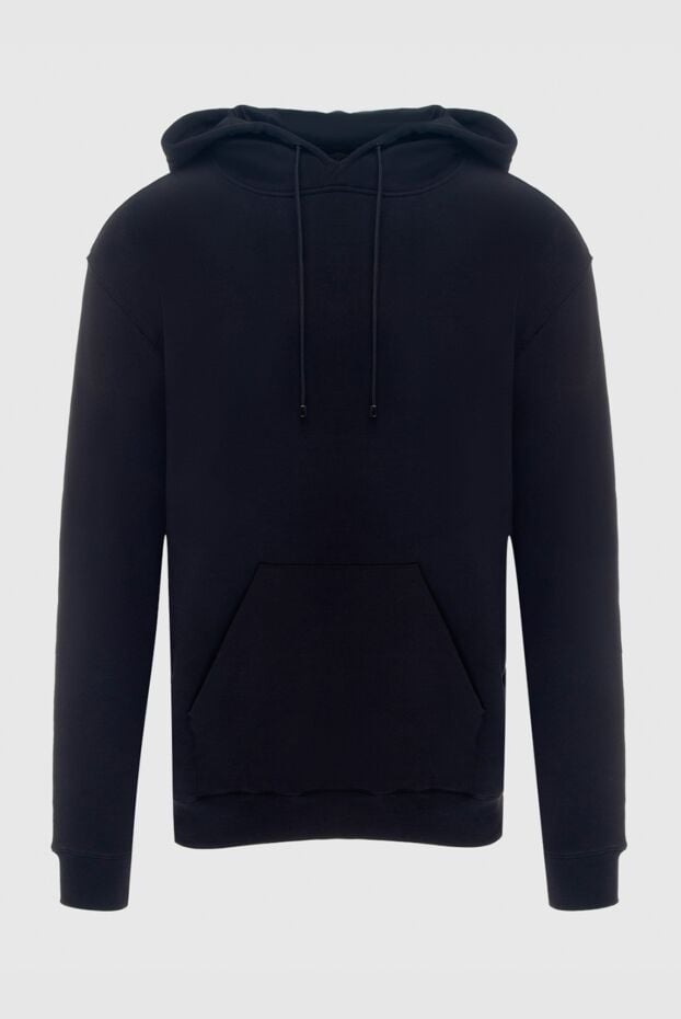 Black cotton oversized hoodie with adjustable hood (markdown) - photo 1