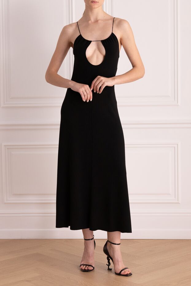 Saint Laurent женские платье из шерсти черное женское купить с ценами и фото 170767 - фото 2