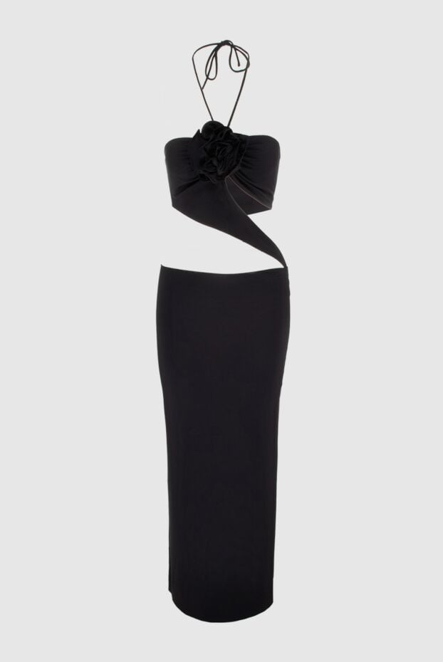 Magda Butrym black dress decorated with cutouts and a textured bow women's 170807 - photo 1