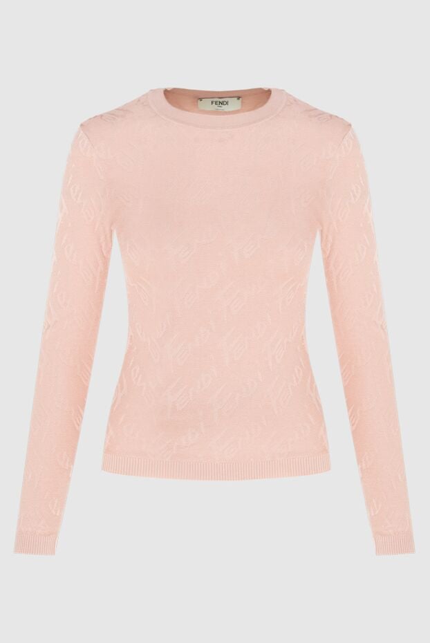Fendi long sleeve cotton and viscose knit jumper with raised signature knit 170818 - photo 1