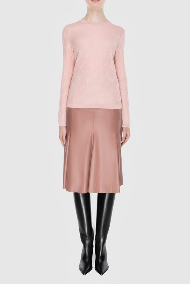 Fendi long sleeve cotton and viscose knit jumper with raised signature knit 170818 - photo 3