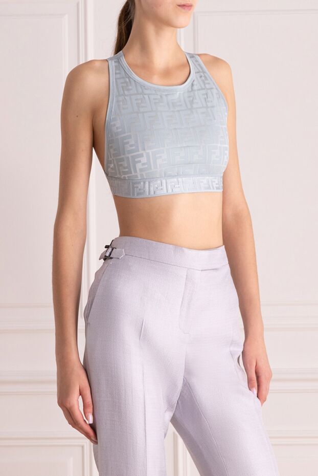 Fendi top made of polyamide and elastane blue for women 170827 - photo 3