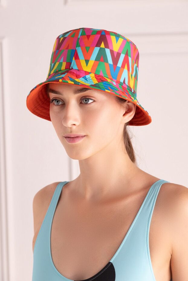 Valentino panama women's multicolored double-sided in a v pattern 170850 - photo 3