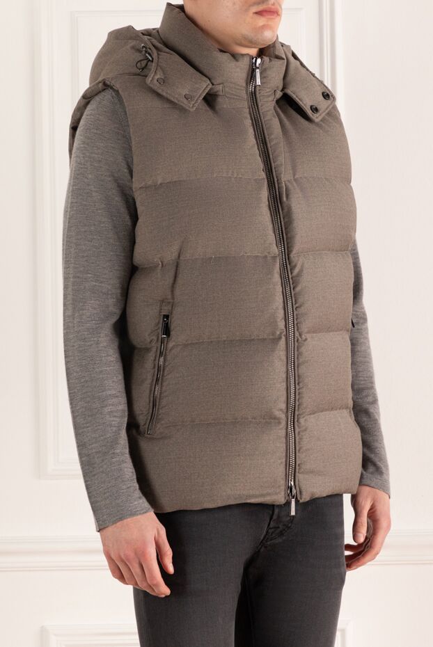Moorer men's vest made of melange fabric with a warmed hood 170917 - photo 3