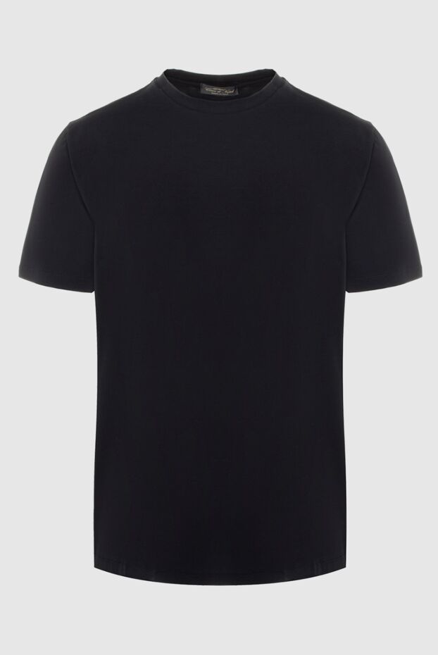 Cesare di Napoli man black cotton and elastane t-shirt for men buy with prices and photos 170957 - photo 1