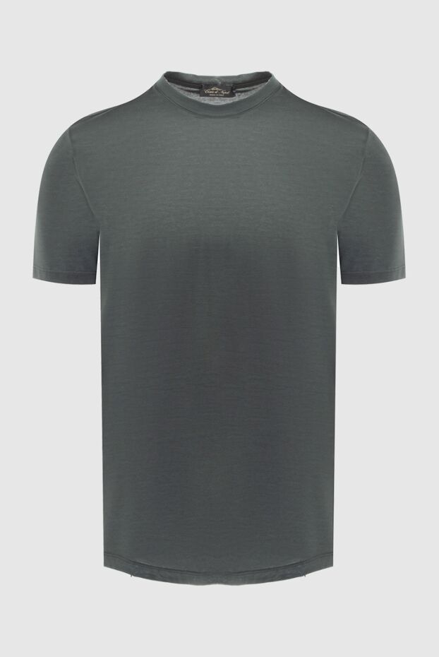 Cesare di Napoli man gray cotton and elastane t-shirt for men buy with prices and photos 170961 - photo 1