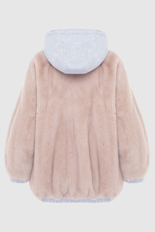 Blancha double-sided women's pink fur jacket with a hood 170971 - photo 2