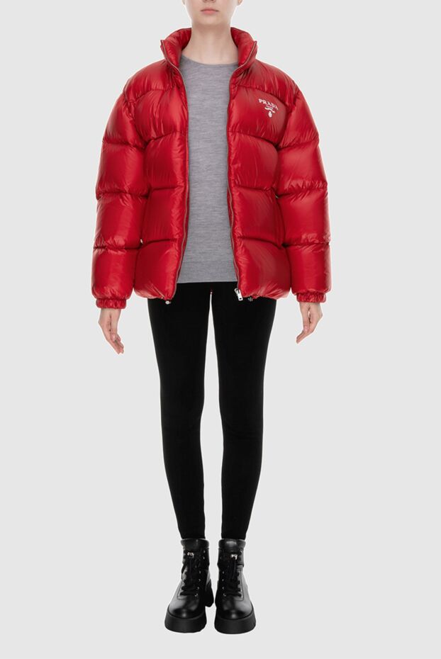 Prada woman women's red nylon down jacket buy with prices and photos 171063 - photo 2