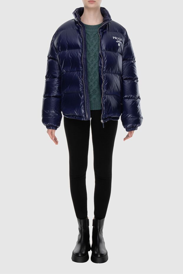 Prada woman women's blue nylon down jacket buy with prices and photos 171064 - photo 2