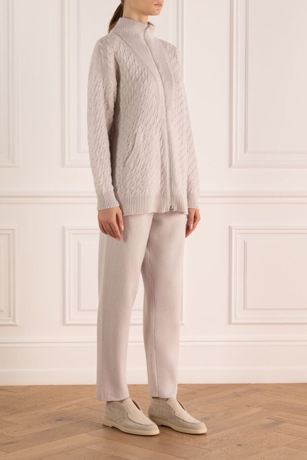 Panicale light women's suit with a zipped jacket and a voluminous pattern 171082 - photo 3