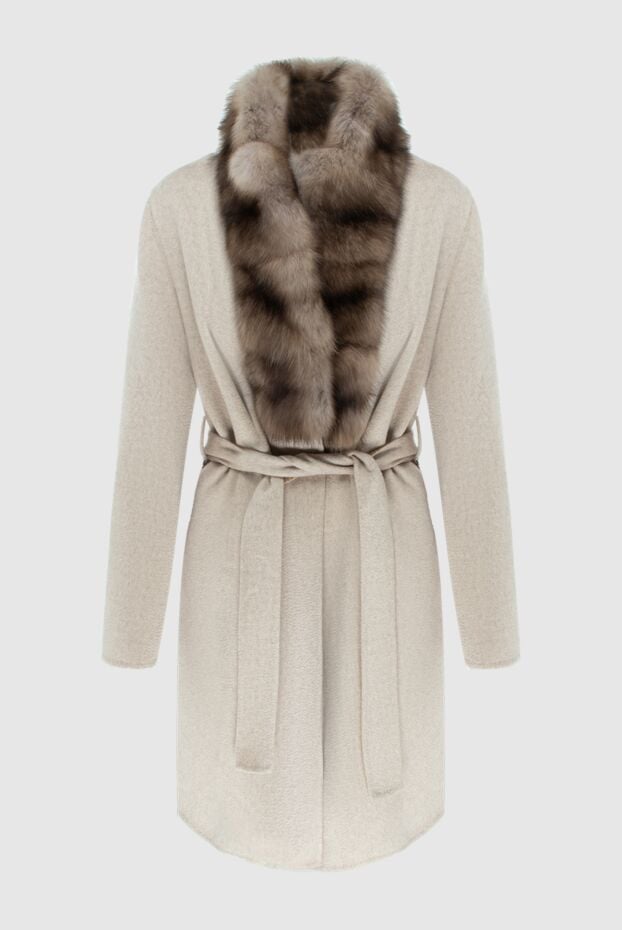 Fabio Gavazzi beige sable and cashmere coat for women 171094 - photo 1