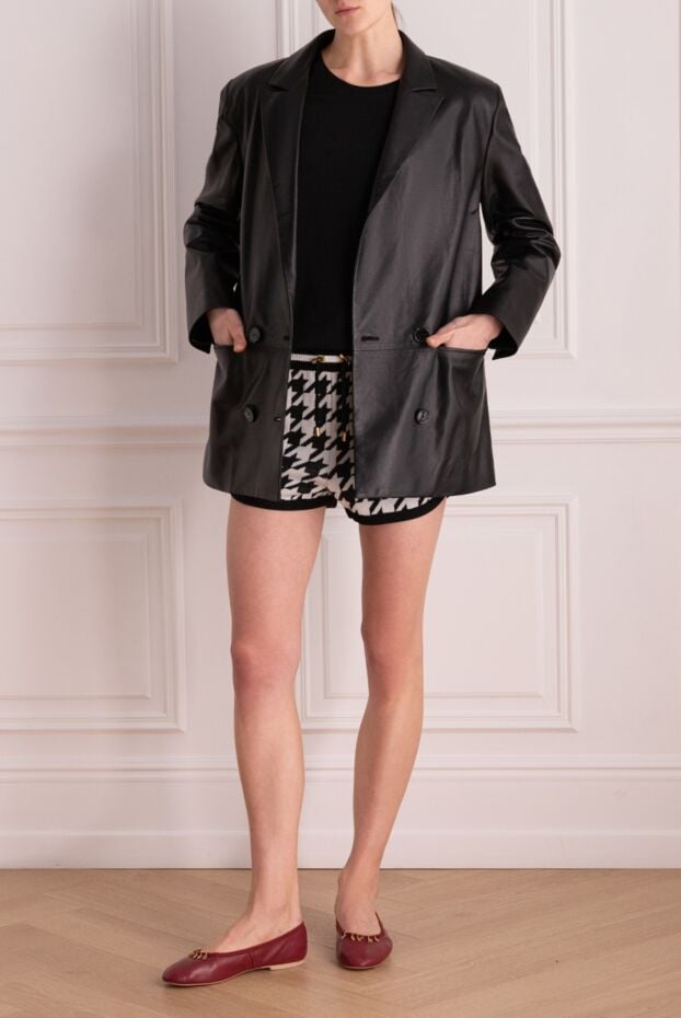 DROMe women's black leather oversized jacket 171127 - photo 3