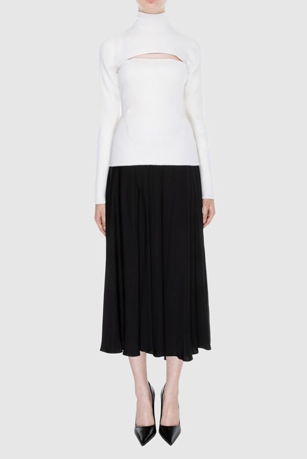 Tom Ford white women's wool jumper with accent neckline and high neck 171150 - photo 2