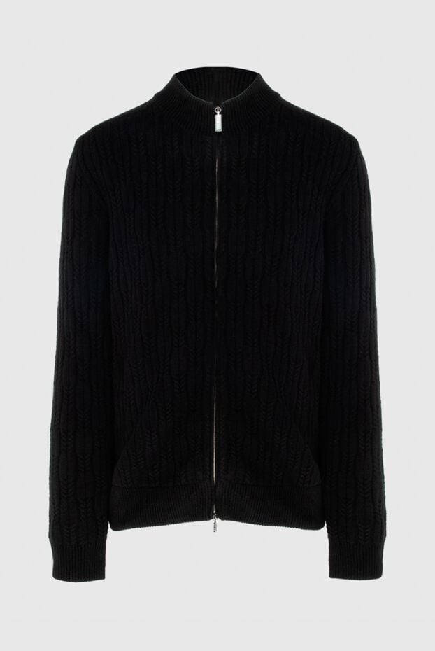 Zilli black cashmere cardigan with a zipper for men 171176 - photo 1