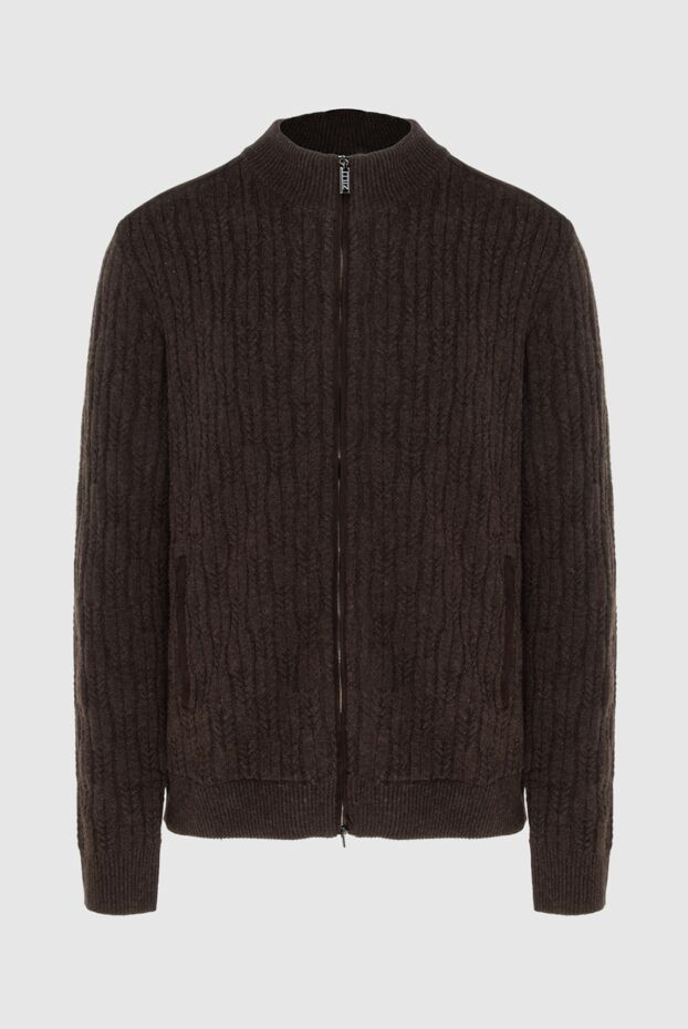 Zilli brown cashmere cardigan with a zipper for men 171177 - photo 1
