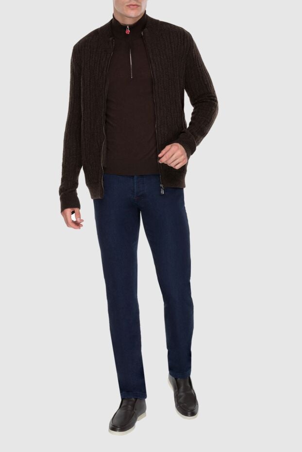 Zilli brown cashmere cardigan with a zipper for men 171177 - photo 2
