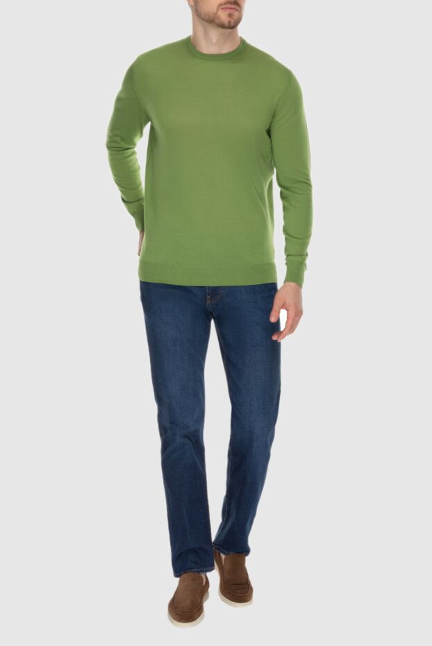 Cesare di Napoli man wool jumper green for men buy with prices and photos 171224 - photo 2