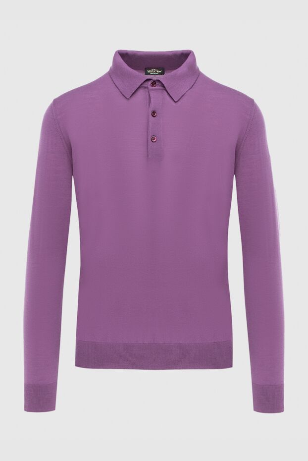 Cesare di Napoli man wool long sleeve polo pink for men buy with prices and photos 171240 - photo 1