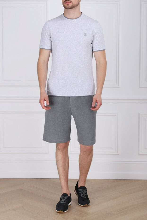 Cesare di Napoli man cotton shorts for men, gray buy with prices and photos 171255 - photo 2