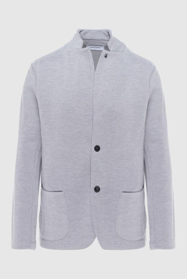 Gran Sasso grey wool knitted jacket with patch pockets 171261 - photo 1