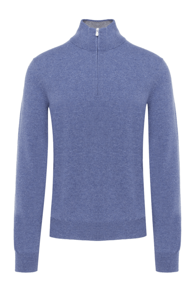 Gran Sasso blue wool troyer with zip fastening and stand-up collar 171281 - photo 1