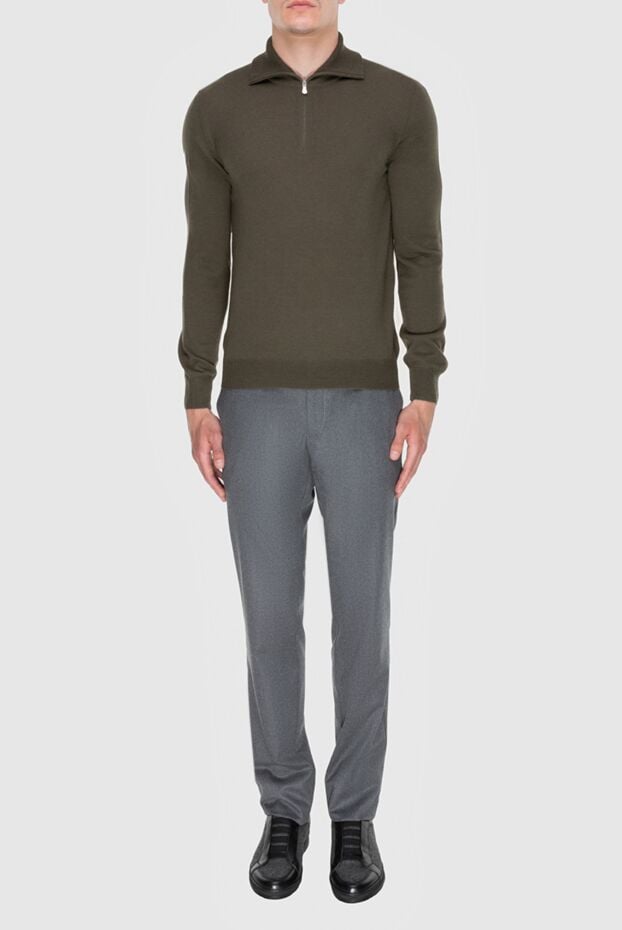Gran Sasso earthy green wool troer for men 171296 - photo 2