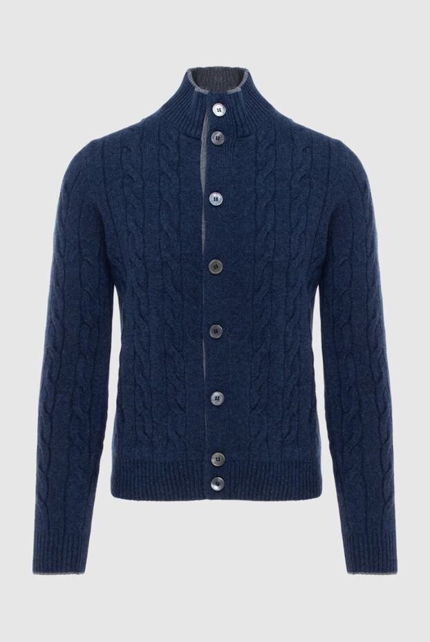 Gran Sasso knitted blue cardigan with cables and button fastening 171331 - photo 1
