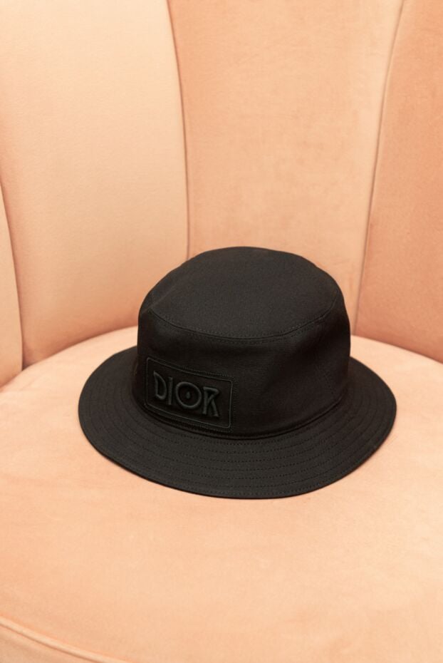 Dior панама из хлопка черная женская 171371 - фото 2