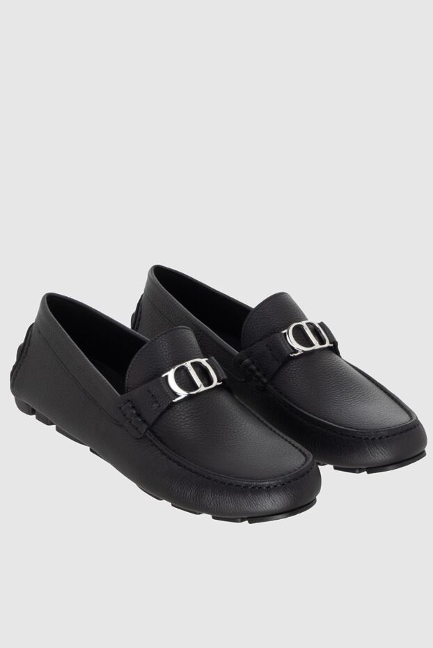 Dior black grain leather loafers with decorative buckle 171382 - photo 3