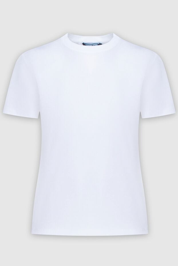 Prada white cotton womens t-shirt with a round neckline 171436 - photo 1