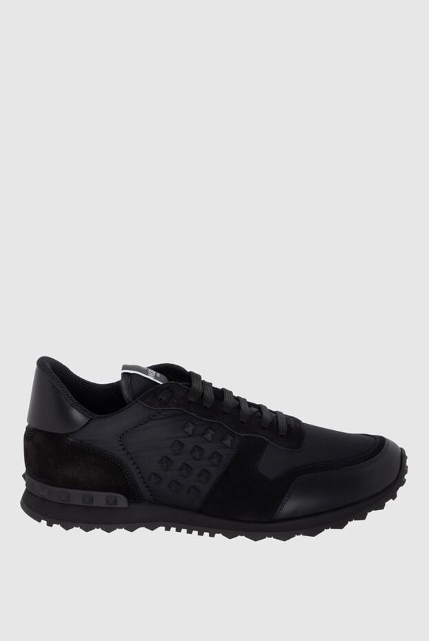 Valentino black suede and textile sneakers for men 171458 - photo 1