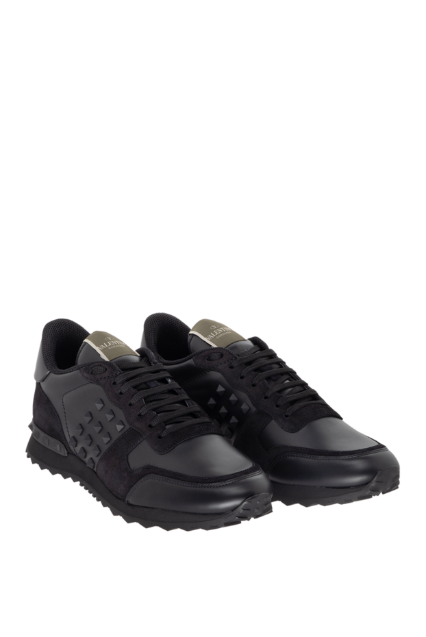 Valentino black suede and leather sneakers for men 171459 - photo 3