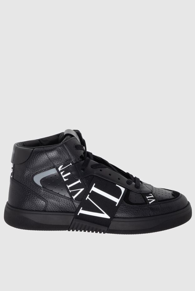 Valentino high-top sneakers with contrast vltn logo and perforated trim 171460 - photo 1