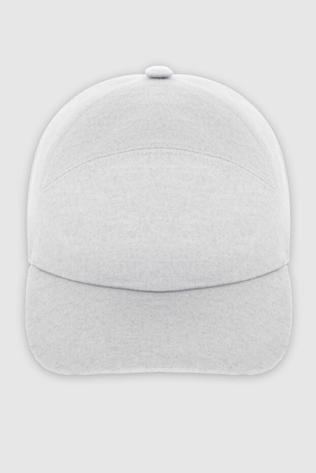 Loro Piana light gray cashmere cap with embossed seam on front panel for men 171494 - photo 1