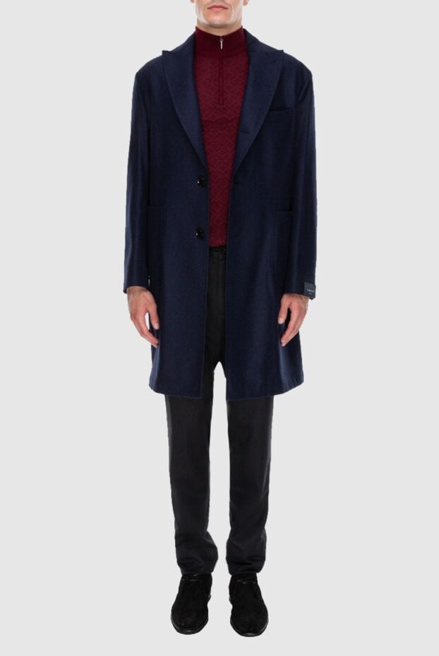 Tombolini blue woolen coat for men 171502 - photo 2