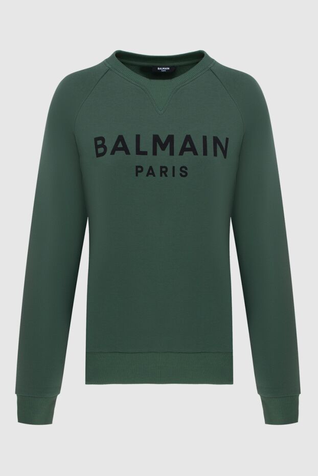 Balmain man sweatshirt cotton green for men buy with prices and photos 171519 - photo 1