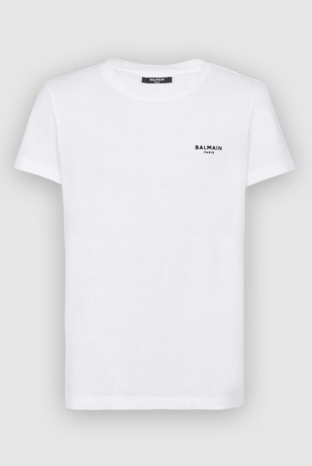 Balmain мужские футболка хлопковая белая мужская купить с ценами и фото 171521 - фото 1
